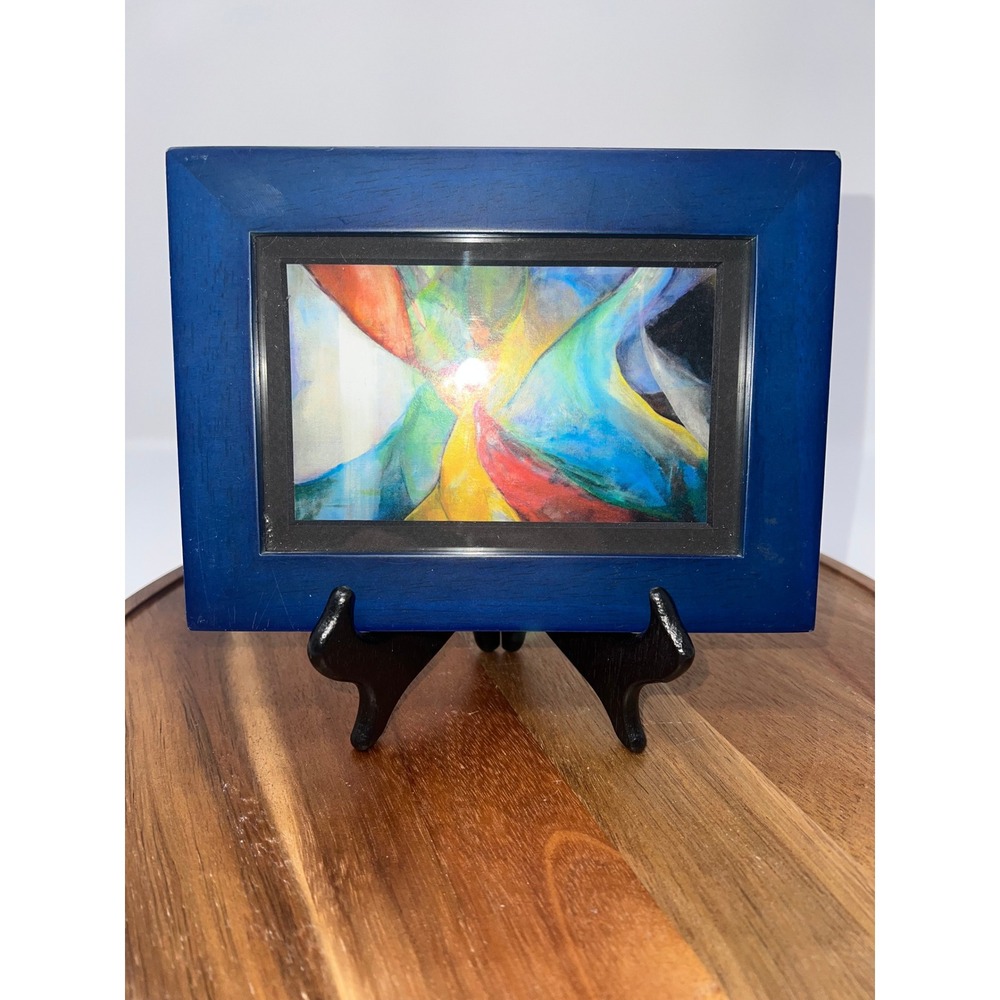 Abstract Art Framed Painting Tsunami by Maid Original Signed Japan‎